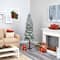 6ft. Pre-Lit Flocked Grand Alpine Artificial Christmas Tree, Clear LED Lights